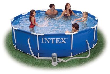 INTEX Swimming Pool Metal Frame 305x76cm + Pumpe 28202 GS*