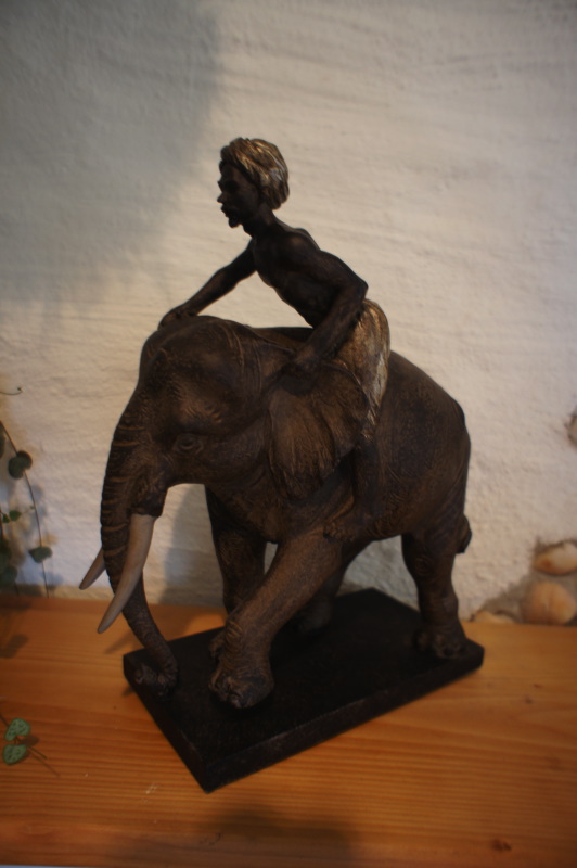 Indischer Reiter auf Elefant - Skulptur, Schreibtisch Dekoration indischer Stil*