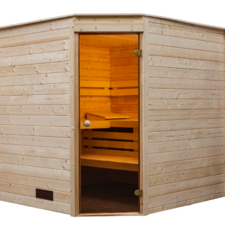 Innensauna Eckmodell 205x205cm / 40mm*