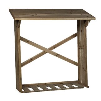 Kaminholzregal mit Gitter 180x180x70cm*