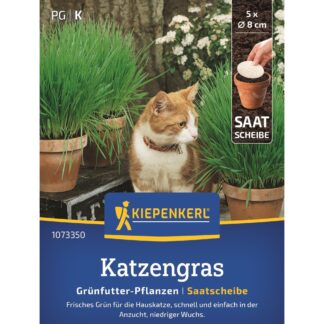 Kiepenkerl Katzengras Frischgrün Mischung, Saatscheibe, 5 Saatscheiben*