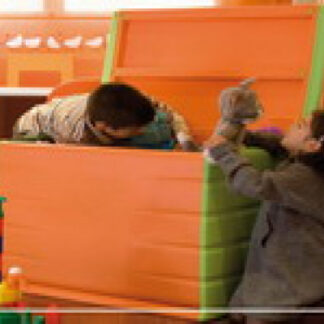 Kissenbox orange 120x61x53cm*