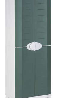 Kunststoffschrank Lagerschrank Besenschrank Balkonschrank grün 70x184cm*