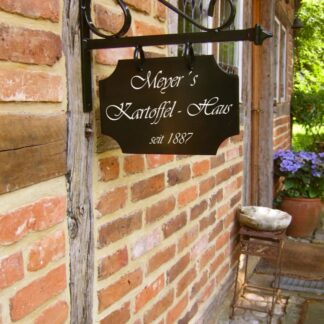Ladenschild Aussenwerbung Altstadt Nostalgie Werbeschild Metall 39,5x44,5cm*