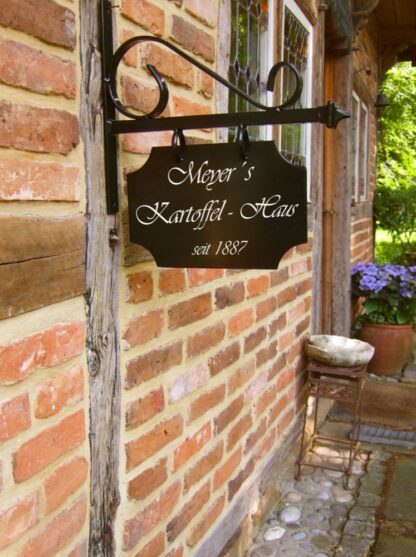 Ladenschild Aussenwerbung Altstadt Nostalgie Werbeschild Metall 39,5x44,5cm*