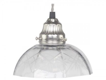 Lampe mit Schliff Glas handgemacht von Chic Antique*