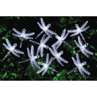 Lichterkette Solar 24 LED Schmetterl/Libelle/Blume