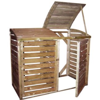 Mülltonnenbox Mülltonnenverkleidung holz doppelt 144x128x90cm*