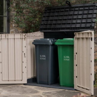 Mülltonnenbox Mülltonnenverkleidung kunststoff 130x110x74cm*