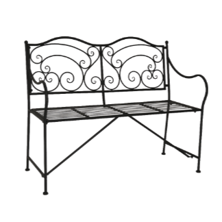 Nostalgie-Metallgartenbank 106x43x92cm
