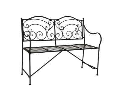 Nostalgie-Metallgartenbank 106x43x92cm