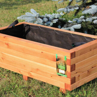 Pflanzkasten 120x40x31cm aus Lärche mit Vlies und Griffen*