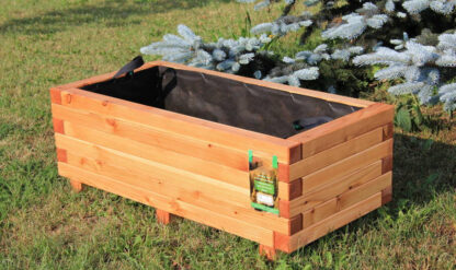 Pflanzkasten 120x40x31cm aus Lärche mit Vlies und Griffen*
