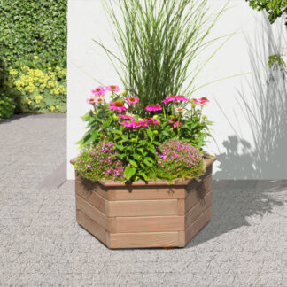 Pflanzkasten Lärche Ø 60x35cm sechseckig*