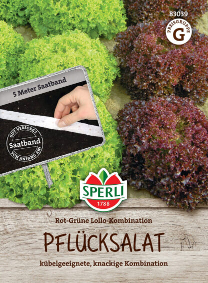 SPERLI Pflücksalat 'Rot-Grüne Lollo-Kombination', Saatband*