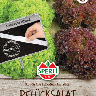SPERLI Pflücksalat-Samen Rot-Grüne Lollo-Kombination, Saatband*