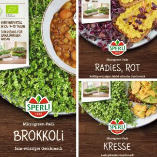 SPERLI Saatgut-Set "Bio-Sprossenvielfalt als Pads", 3 x Saatgut*