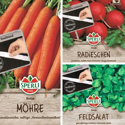SPERLI Saatgut-Set "Gemüsevielfalt- Easy Gardening", 3 x Saatgut*