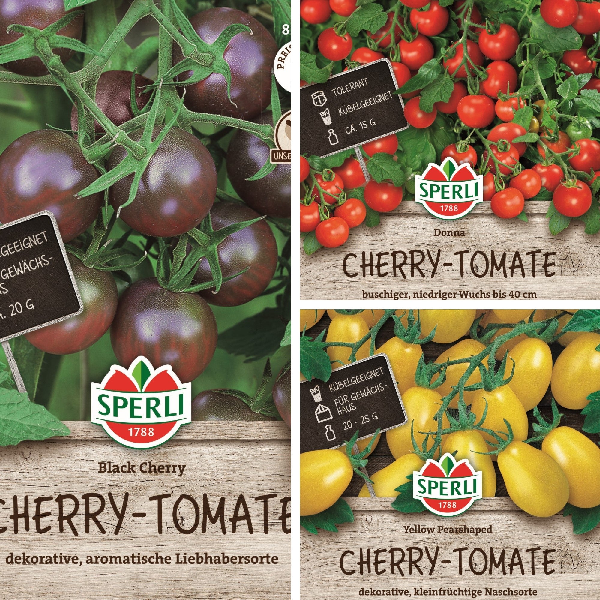 SPERLI Samen-Set "Bunter Cherrytomaten-Mix", 3 x Saatgut*