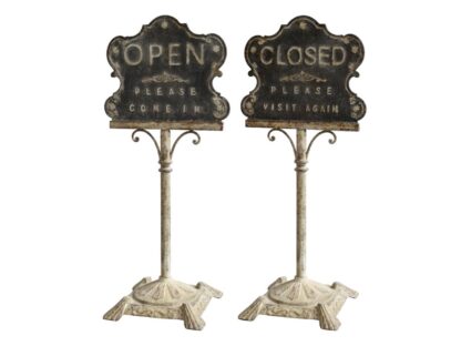 Schild "Open/Closed" 2er Set von Chic Antique*