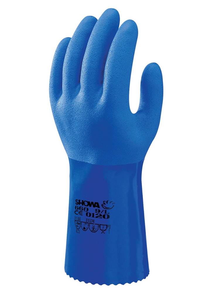 Showa 660 PVC-Chemikalien-Pflanzenschutz-Schutzhandschuh (Größe: XL)*
