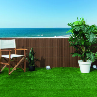 Sichtschutzmatten PVC Bambuszaun Sichtschutz kunststoff braun 150x300cm*