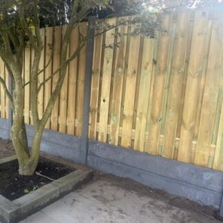 Sichtschutzzaun Holz/Beton antrazit 230x190cm 21 Dielen*