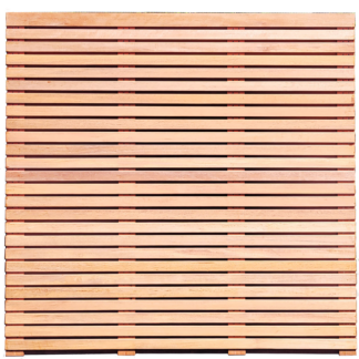 Sichtschutzzaun Holzzaun Lamellenzaun hartholz 180x180cm (51Dielen)*