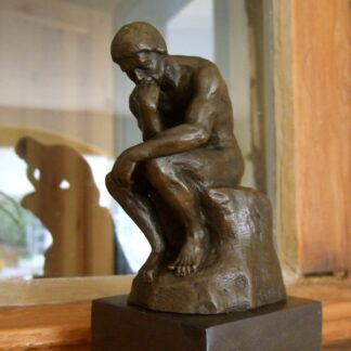 Skulptur Der Denker, original Bronze Figuren hochwertige Schreibtisch Skulpturen*