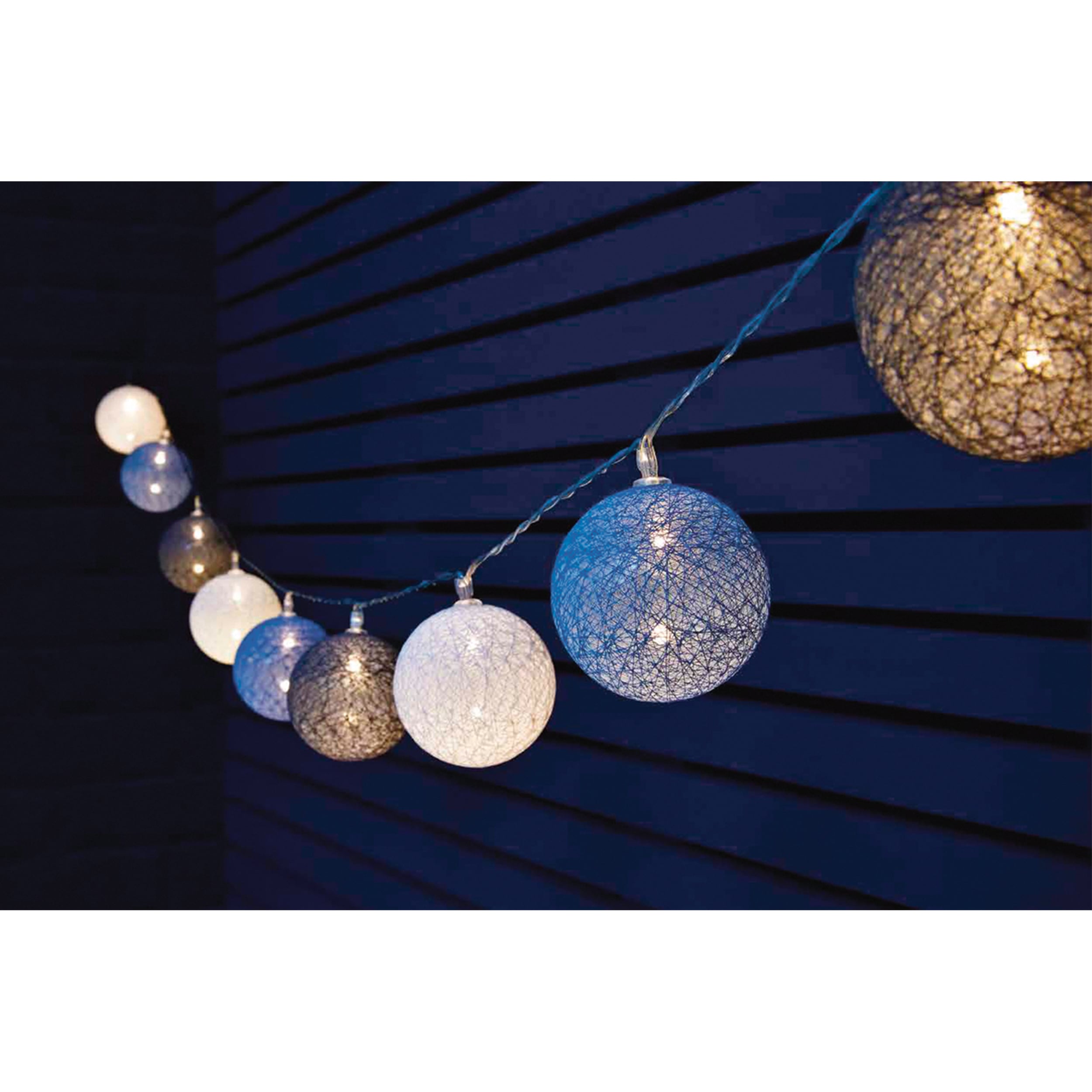 Solar Lichterkette 10 bunte Kugeln L2m