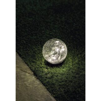 Solarkugel Crackle Glas Ø15cm mit 25 LEDs