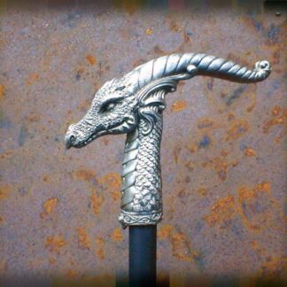 Spazierstock Fabula, Gehstock mit Silberknauf, Fantasy Larp, Mittelalter*