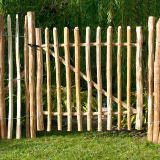 Staketenzaun Tor Zauntor Gartentor Kastanienzaun Haselnuss 120x100cm*