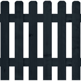 Staketenzaun holz 80x180cm (Schwarz)*