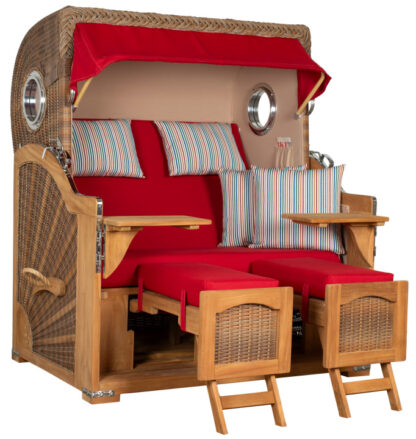 Strandkorb Amrum Grande Bullauge Teak PE Banana Dessin 585*