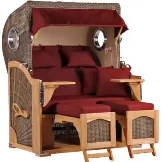 Strandkorb Amrum Teak PE grey Dessin 550*