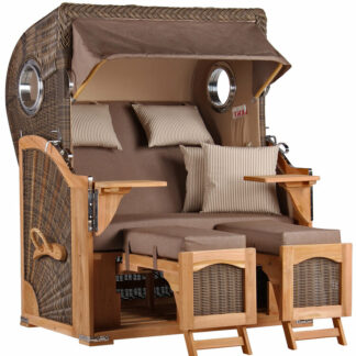 Strandkorb Düne Bullauge Teak PE Grey Dessin 534*