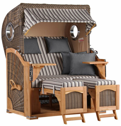 Strandkorb Düne Bullauge Teak PE Grey Dessin 545*