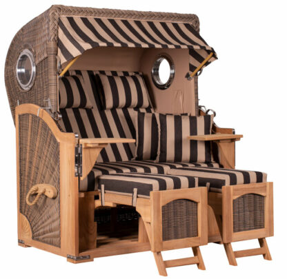 Strandkorb Düne Bullauge Teak PE Grey Dessin 581*