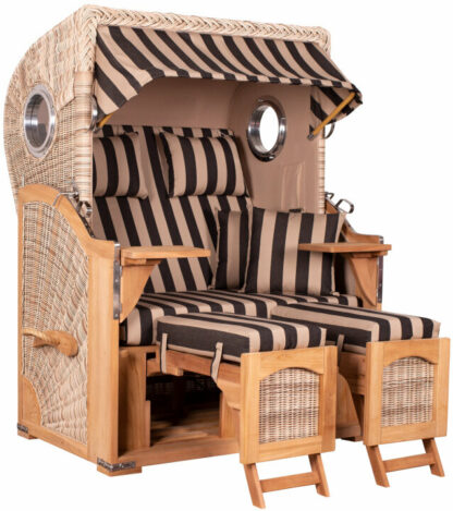 Strandkorb Düne Bullauge Teak PE Shell Dessin 581*