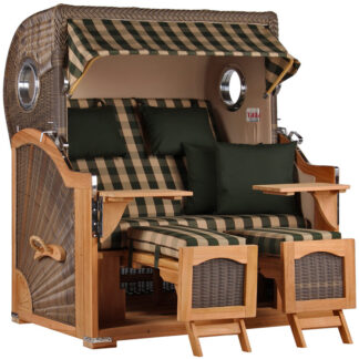 Strandkorb Düne Grande Bullauge Teak PE Grey Dessin 506*