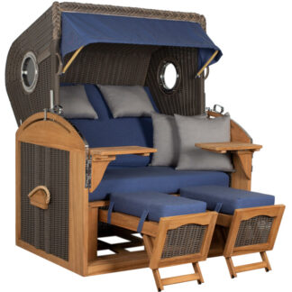 Strandkorb Horum XL Teak PE Grey Dessin 595*