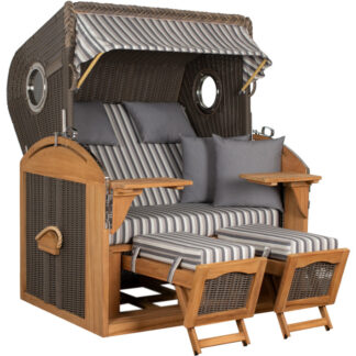 Strandkorb Horum XL Teak PE grey Dessin 545*