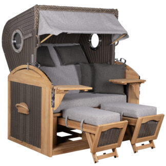 Strandkorb Horum XL Teak PE grey Dessin 570*