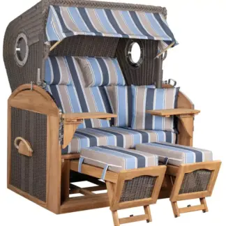 Strandkorb Horum XL Teak PE grey Dessin 580*
