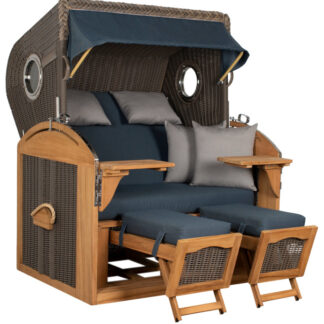 Strandkorb Horum XL Teak PE grey Dessin 593*