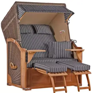 Strandkorb Nordstrand Teak PE grey Dessin 500*