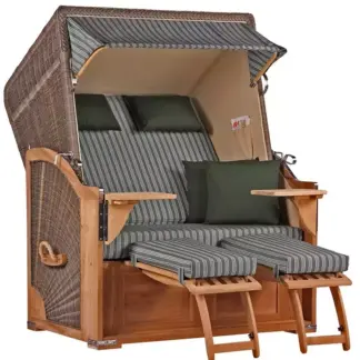 Strandkorb Nordstrand Teak PE grey Dessin 504*