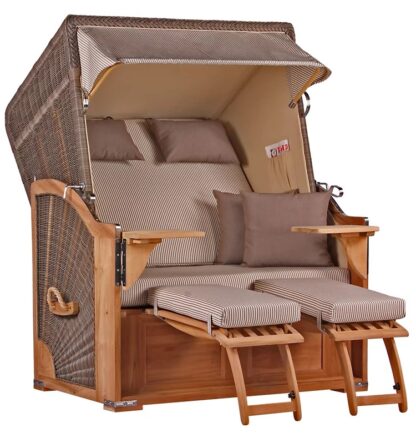 Strandkorb Nordstrand Teak PE grey Dessin 510*