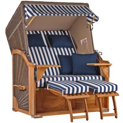 Strandkorb Nordstrand Teak PE grey Dessin 518*